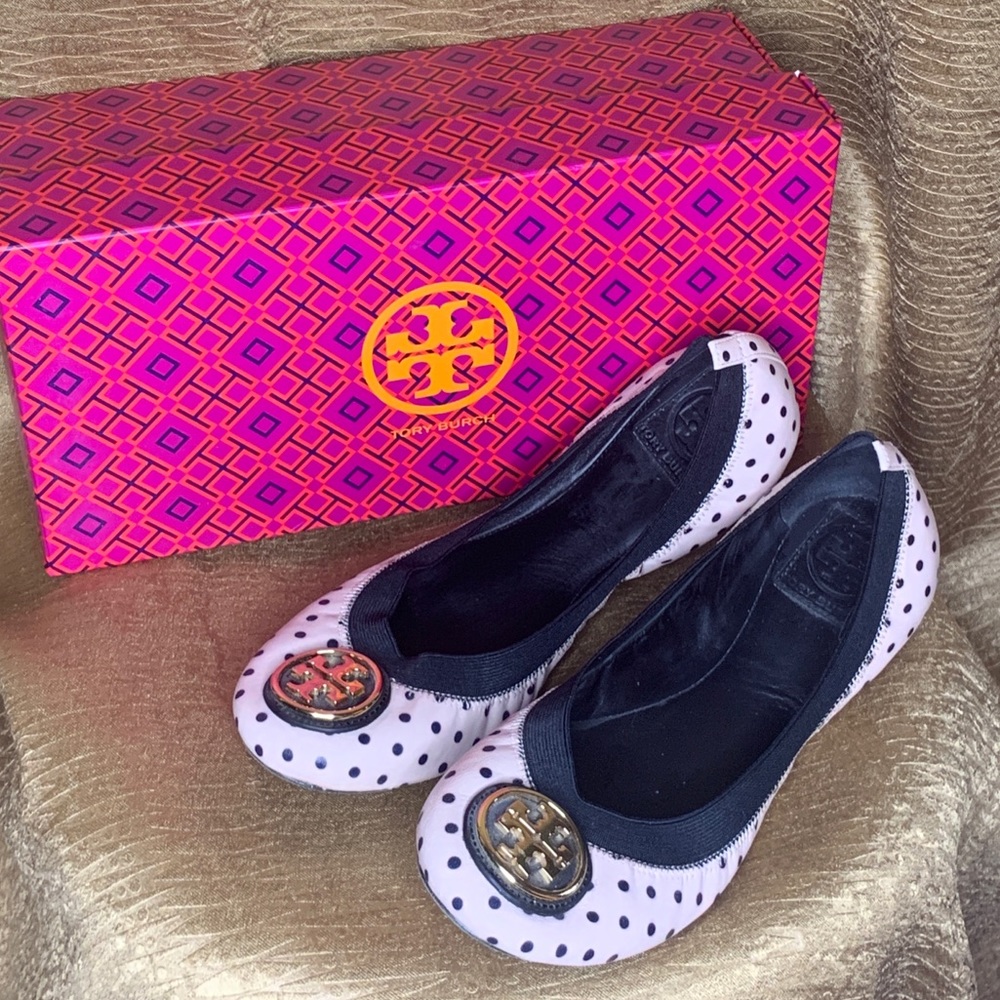 Tory Burch Caroline 2 Ballet Flats in Polka Dot
